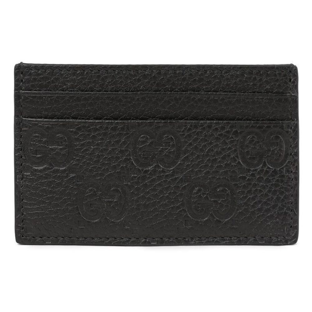 Embossed Gg Grain Leather Card Case Stamp:
